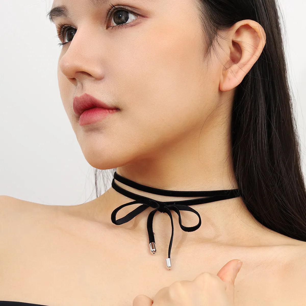 Modern Style Streetwear Bow Knot Pu Leather Women's Choker