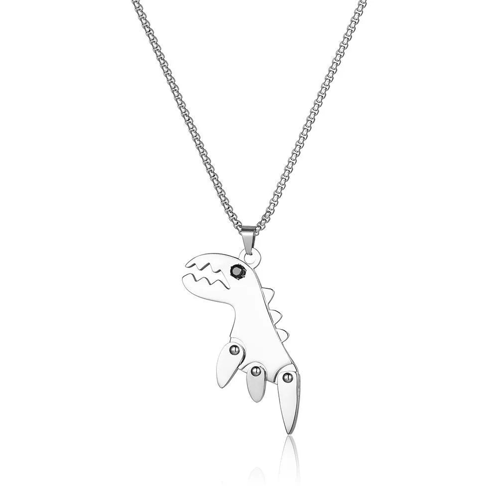 Modern Style Streetwear Dinosaur 304 Stainless Steel Polishing 18K Gold Plated Unisex Pendant Necklace