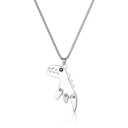 Modern Style Streetwear Dinosaur 304 Stainless Steel Polishing 18K Gold Plated Unisex Pendant Necklace