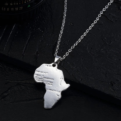 Modern Style Streetwear Map White Gold Plated Gold Plated Alloy Steel Iron Wholesale Pendant Necklace