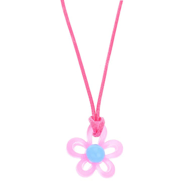 Modern Style Sweet Flower Arylic Wholesale Pendant Necklace