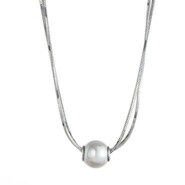 Modern Style Water Droplets Titanium Steel Necklace