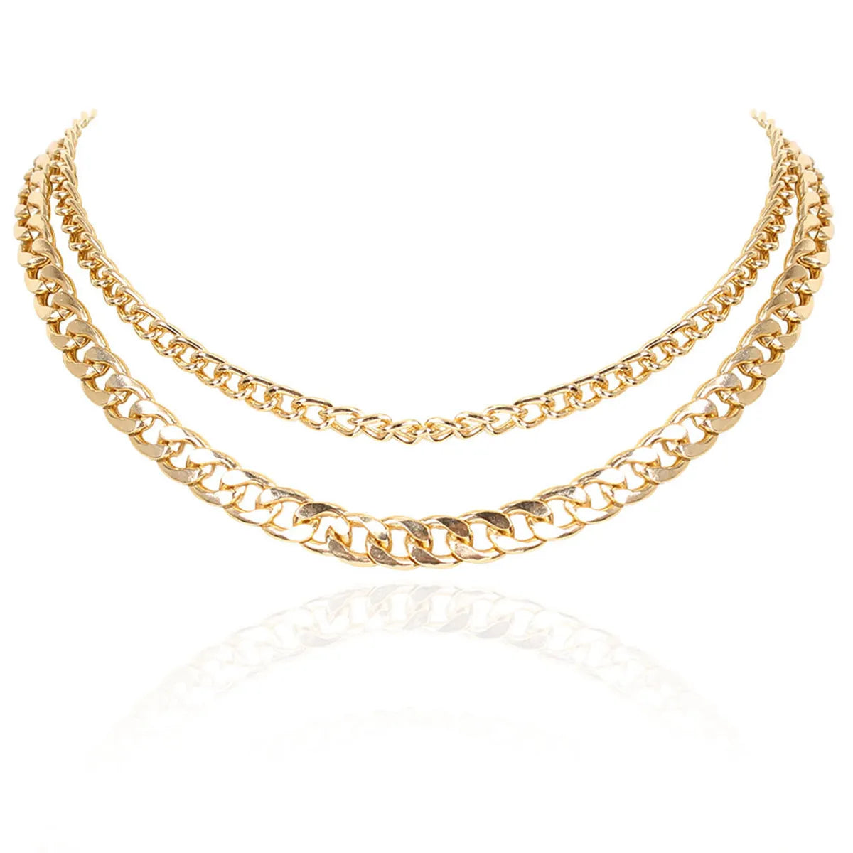 Multi-layer Golden Thick Chain Necklace