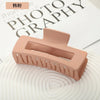 Multi-Size Frosted Grab Clip Square Clip Simple Temperament Hairpin Big Hair Shark Clip Hair Accessories