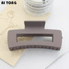 Multi-Size Frosted Grab Clip Square Clip Simple Temperament Hairpin Big Hair Shark Clip Hair Accessories