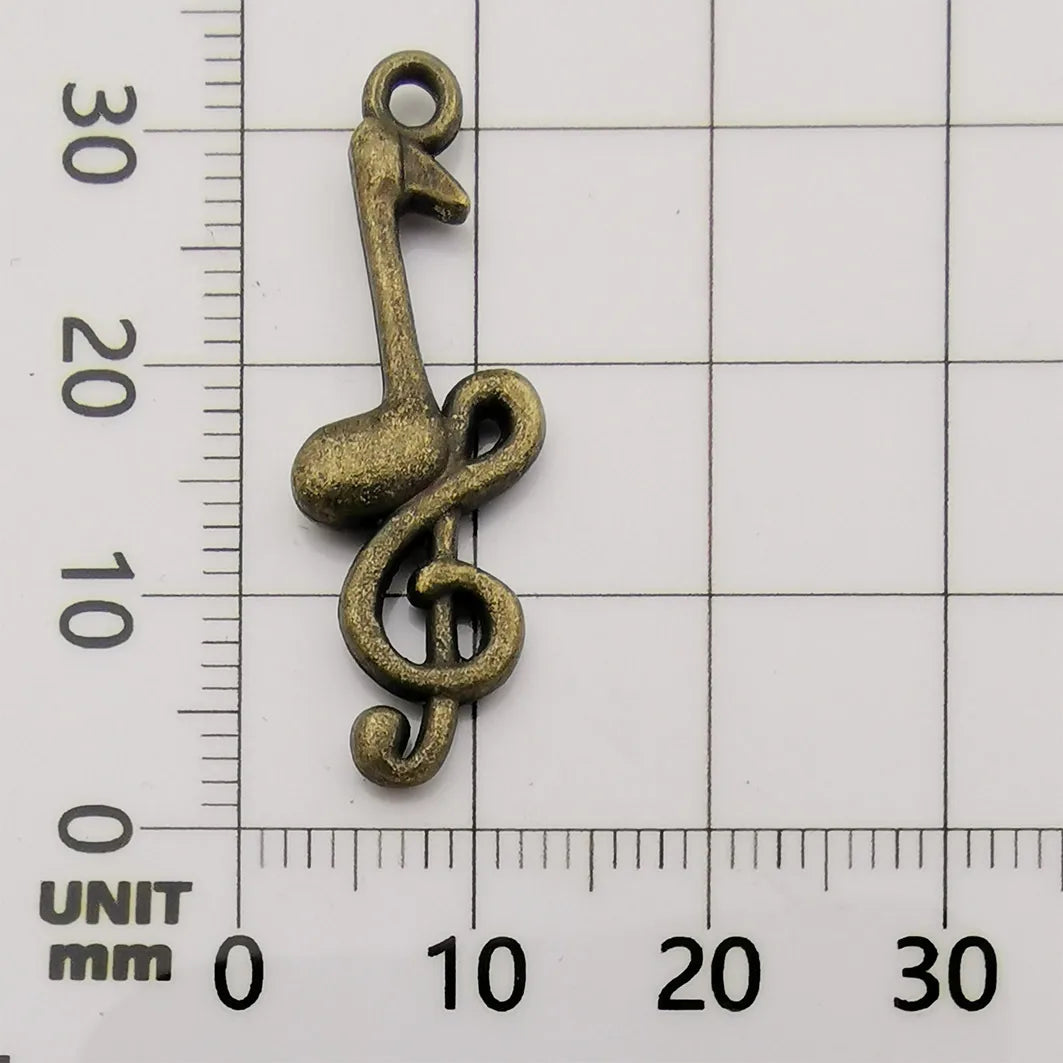 Musical Note Music Alloy Accessories Musical Instrument Diy Jewelry Accessories Necklace Bracelet Earrings Hairpin Pendant Wholesale