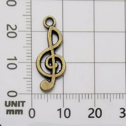 Musical Note Music Alloy Accessories Musical Instrument Diy Jewelry Accessories Necklace Bracelet Earrings Hairpin Pendant Wholesale