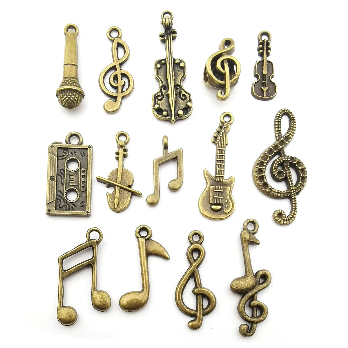 Musical Note Music Alloy Accessories Musical Instrument Diy Jewelry Accessories Necklace Bracelet Earrings Hairpin Pendant Wholesale