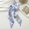 Narrow Long Small Silk Scarf Women'S Spring And Summer  Multi-Function Tie Hair Tie Bag Decorative Scarf Hair Belt Ribbon Headwear