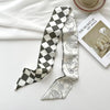 Narrow Long Small Silk Scarf Women'S Spring And Summer  Multi-Function Tie Hair Tie Bag Decorative Scarf Hair Belt Ribbon Headwear