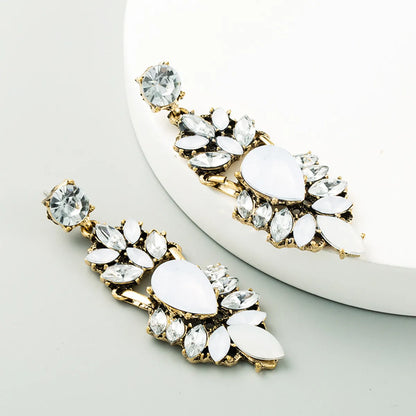 National Style New Alloy Rhinestone Exaggerated Long Earrings Wholesale Gooddiy