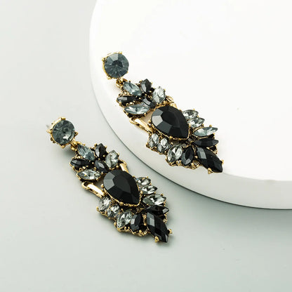 National Style New Alloy Rhinestone Exaggerated Long Earrings Wholesale Gooddiy