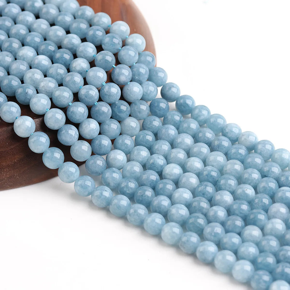 1 Set Diameter 4mm Diameter 6 Mm Diameter 8mm Hole 1~1.9mm Aquamarine Round Beads