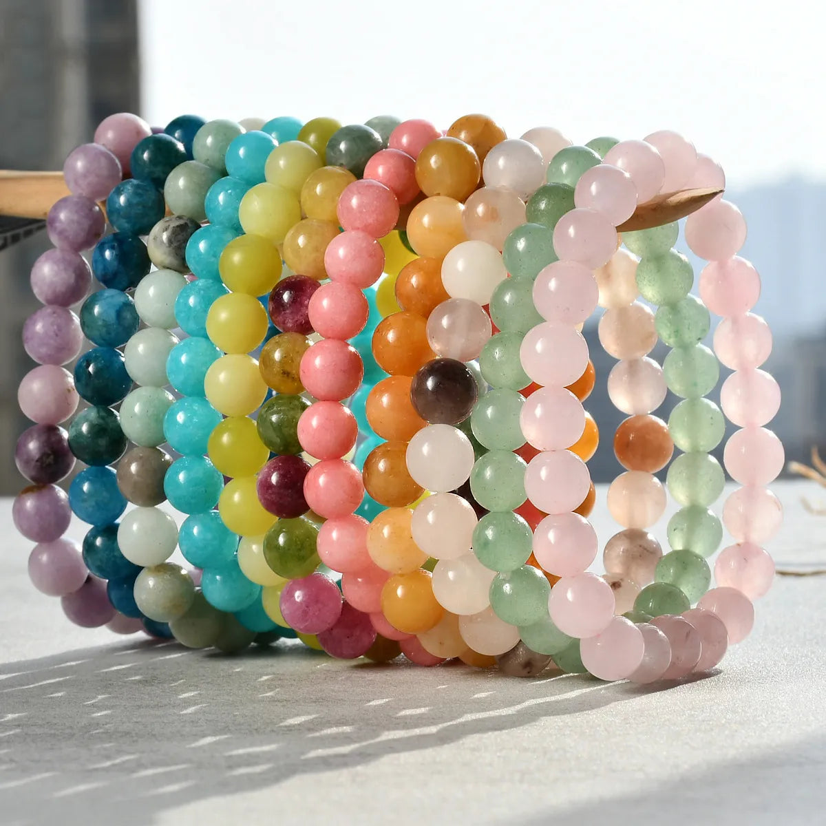 Natural Stone Casual Geometric Bracelets