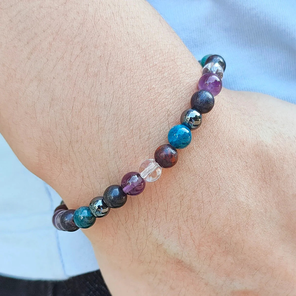 Natural Stone Modern Style Commute Beaded Handmade Round Bracelets