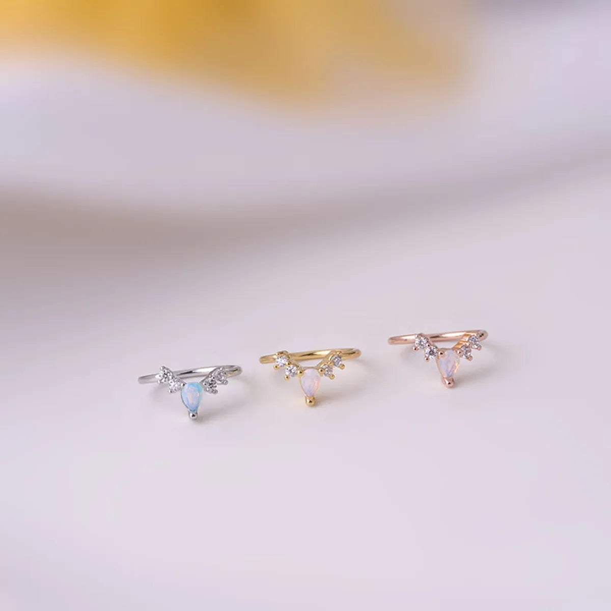 Fashion Geometric Copper Plating Zircon Nose Ring