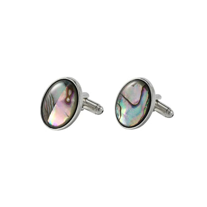 New Abalone And Fritillary Men'S Cufflinks Heart Gradient Shell Cuff Nail