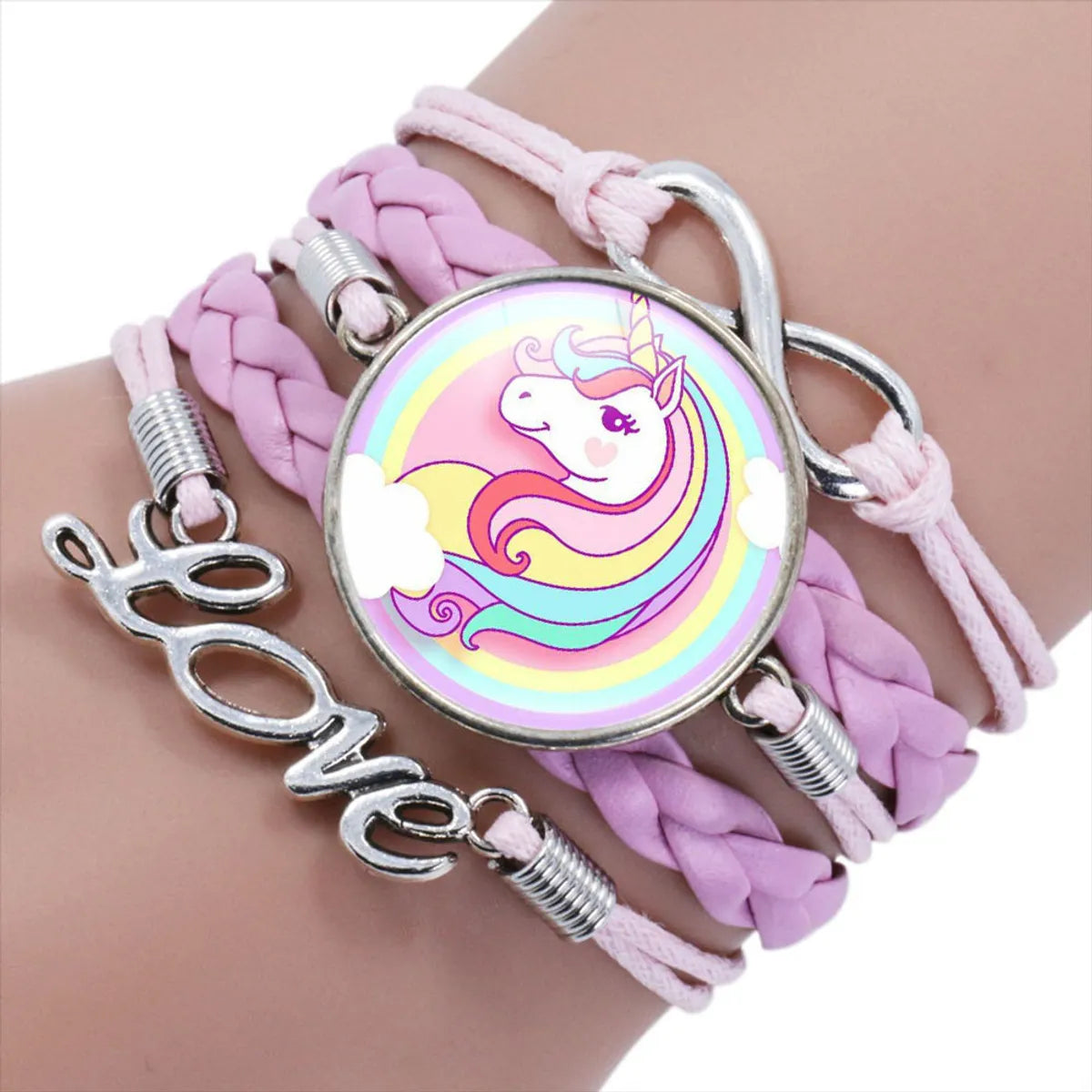 New Accessories Children'S Cartoon  Multi-Layer Braided Alloy Bracelet