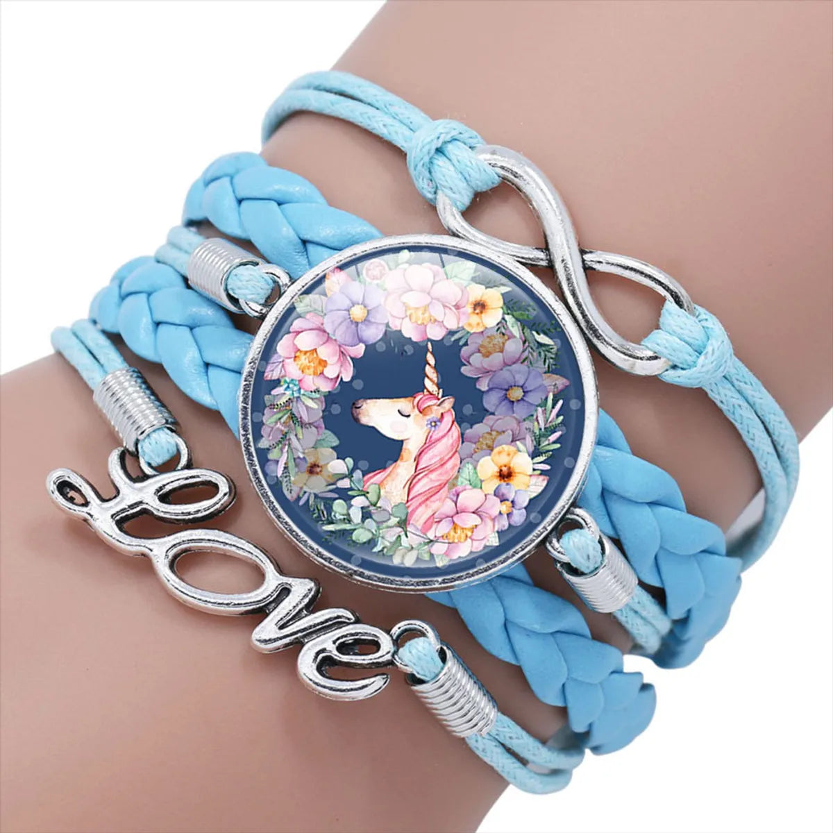 New Accessories Children'S Cartoon  Multi-Layer Braided Alloy Bracelet