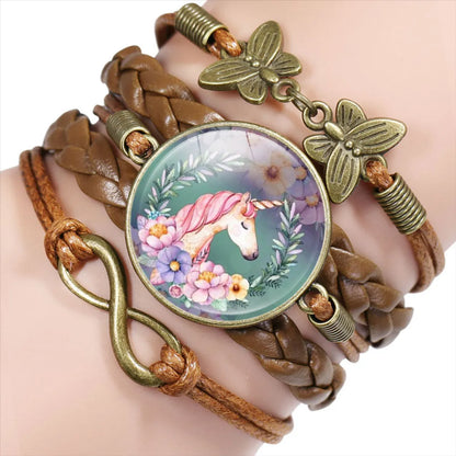 New Accessories Children'S Cartoon  Multi-Layer Braided Alloy Bracelet