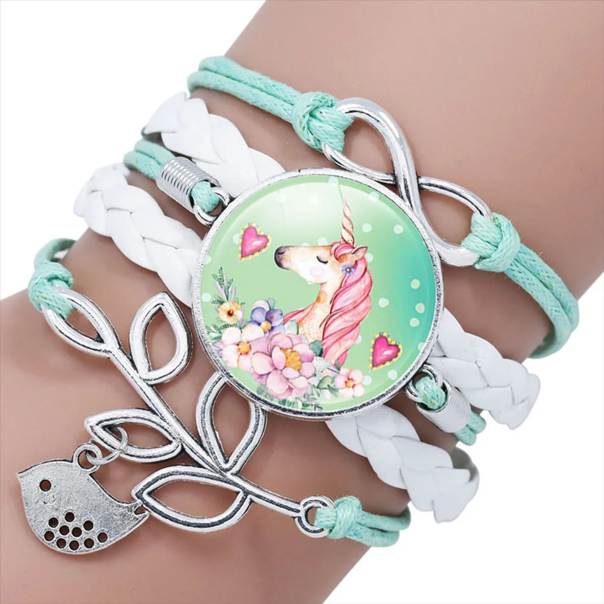 New Accessories Children'S Cartoon  Multi-Layer Braided Alloy Bracelet