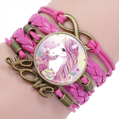 New Accessories Children'S Cartoon  Multi-Layer Braided Alloy Bracelet