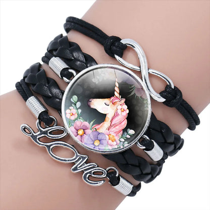 New Accessories Children'S Cartoon  Multi-Layer Braided Alloy Bracelet