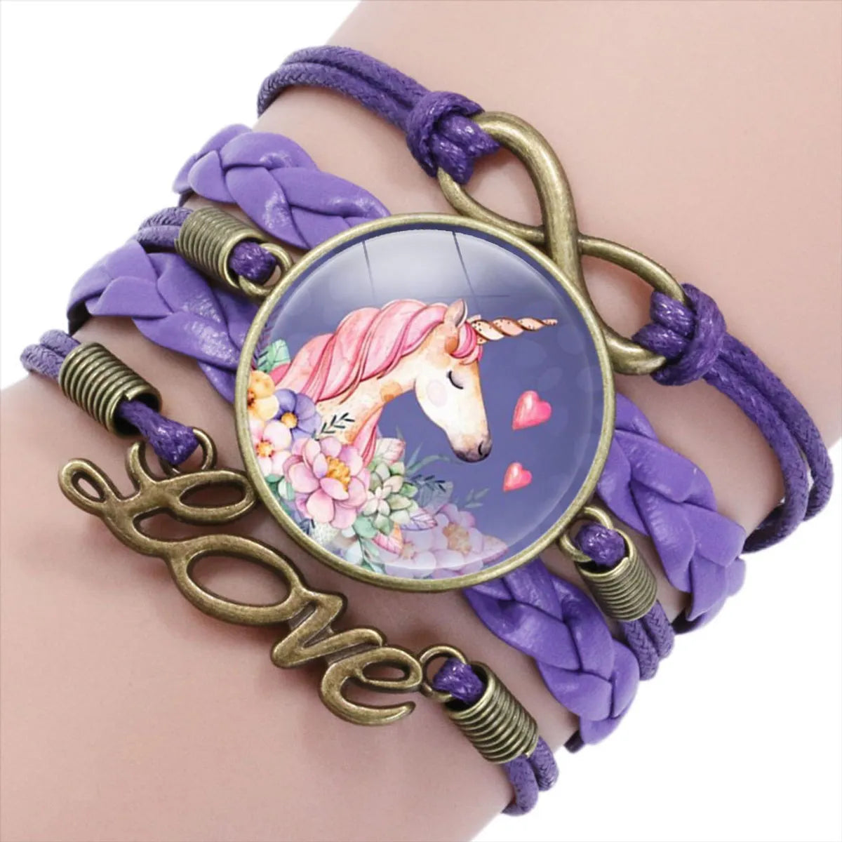 New Accessories Children'S Cartoon  Multi-Layer Braided Alloy Bracelet