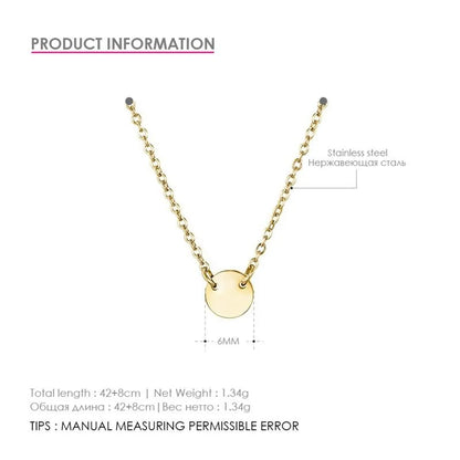 Stainless Steel 14K Gold Plated Plating Geometric Necklace