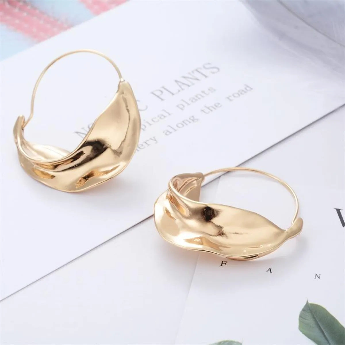 Simple Style Geometric Plating Alloy No Inlaid Earrings