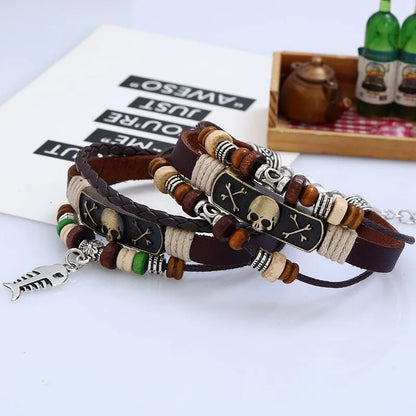 New Alloy Punk Leather Bracelet