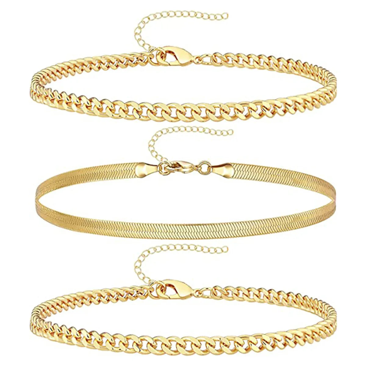 Simple Style Solid Color Copper Plating Gold Plated Bracelets