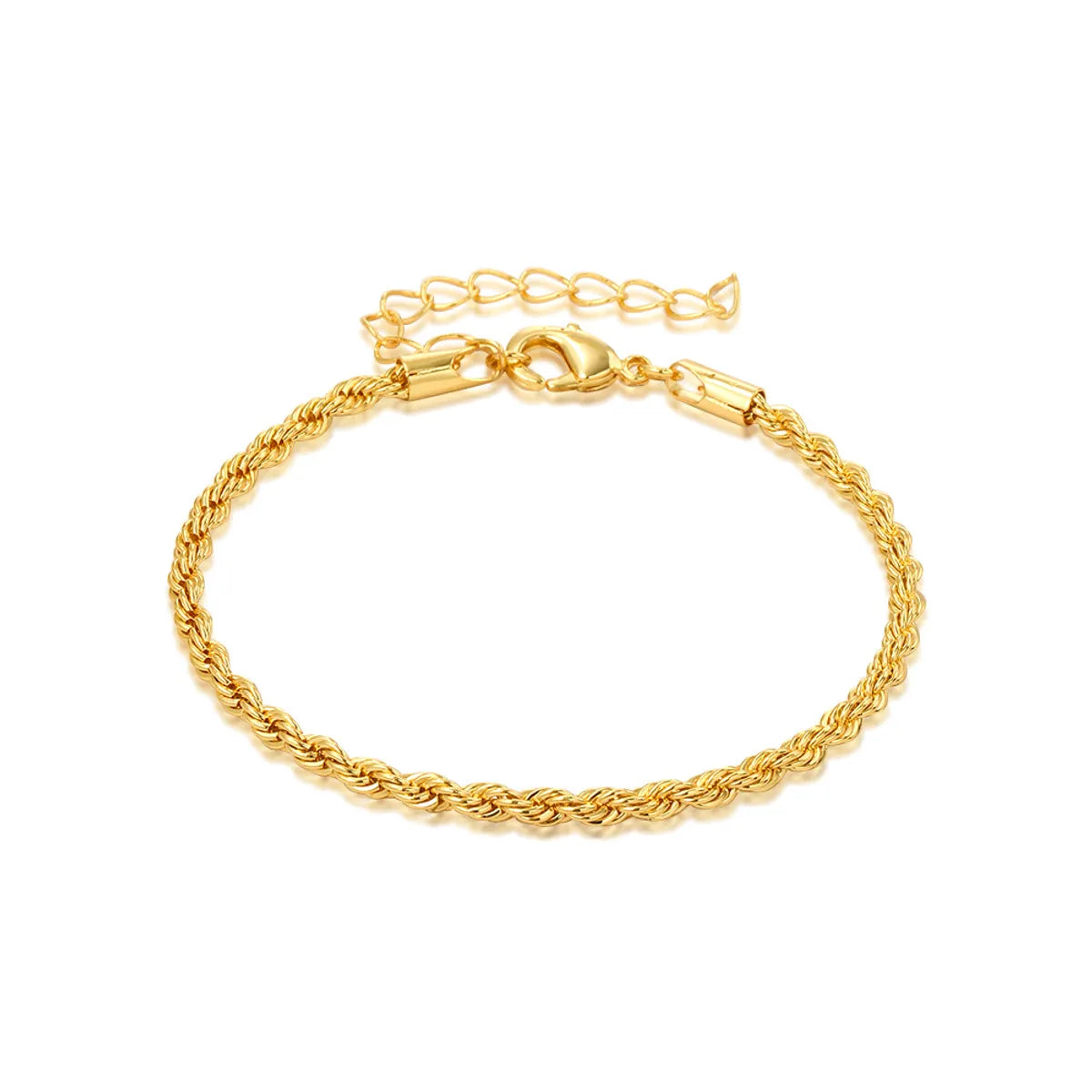 Simple Style Solid Color Copper Plating Gold Plated Bracelets