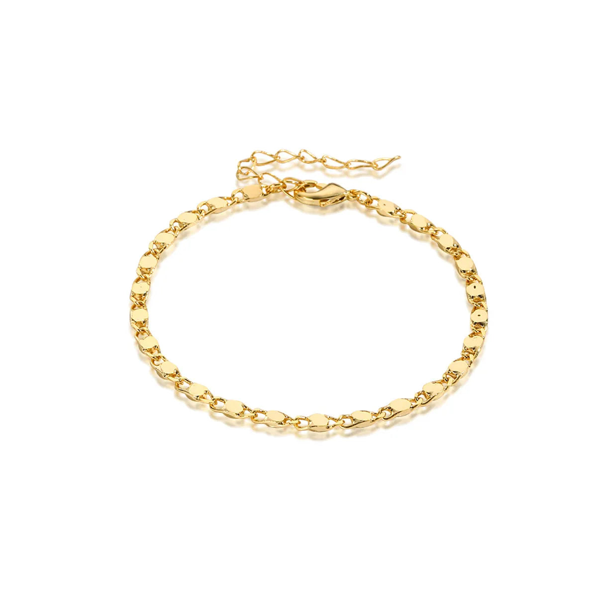 Simple Style Solid Color Copper Plating Gold Plated Bracelets