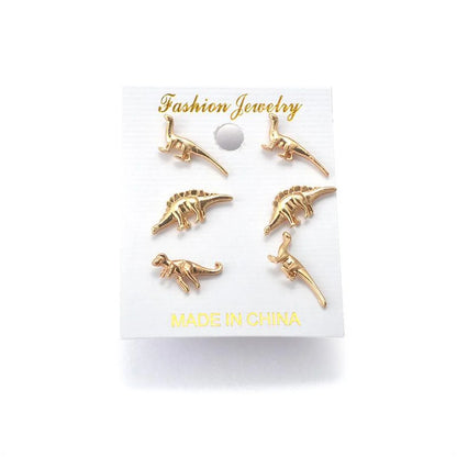 New Animal Ear Cuff Dinosaur Antique Clip Earrings Silver Gold Nhdp150552