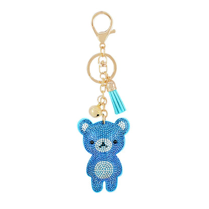 New Animal Series Korean Velvet Diamond Keychain