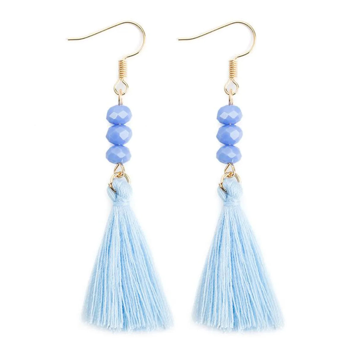 New Beaded Tassel Earrings Multicolor Nhdp145218