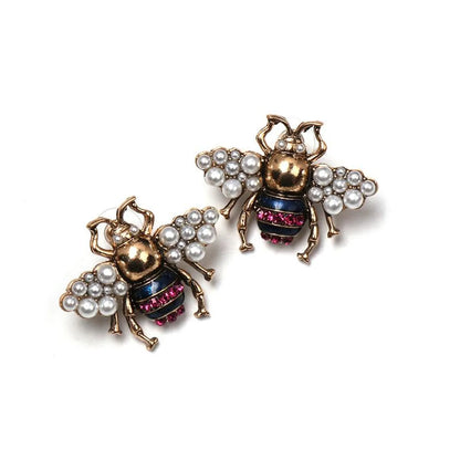 New Bee Pearl Stud Earrings Nhjj155432