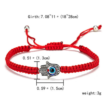 New Blue Eye Bracelet Evil Eye Red Rope Braided Adjustable Bracelet Wholesale