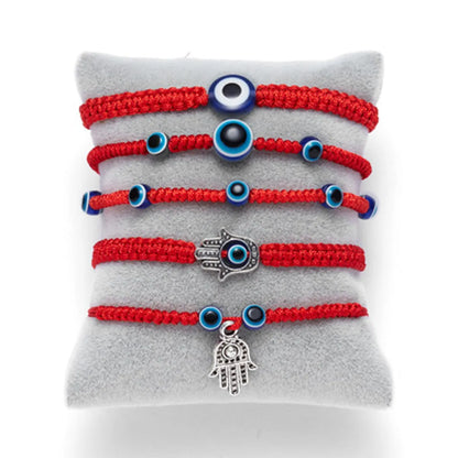 New Blue Eye Bracelet Evil Eye Red Rope Braided Adjustable Bracelet Wholesale