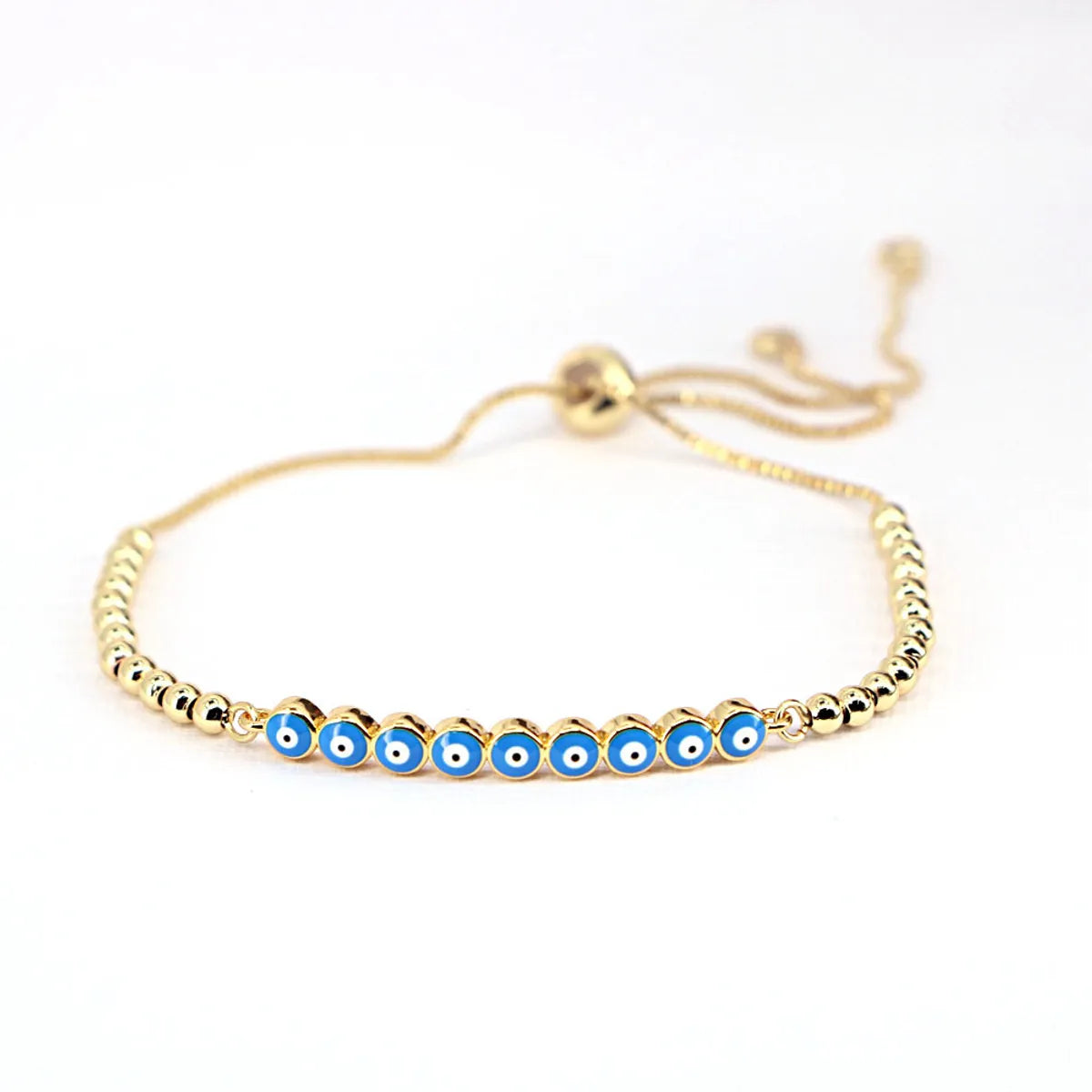 Fashion Geometric Copper Artificial Gemstones Bracelets In Bulk