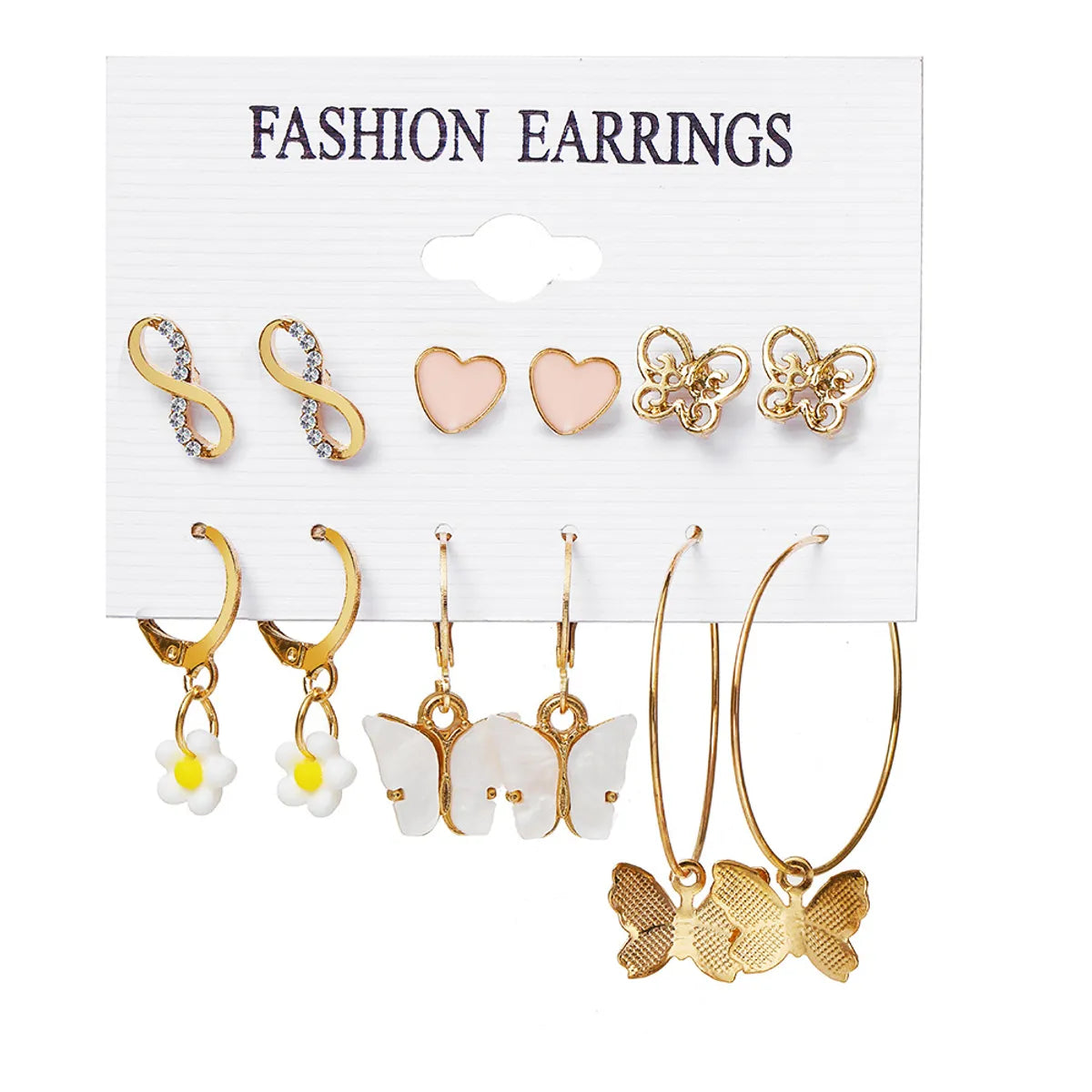 Vintage Style Letter Alloy Earrings