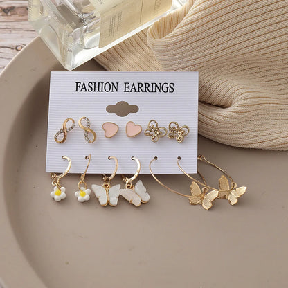 Vintage Style Letter Alloy Earrings