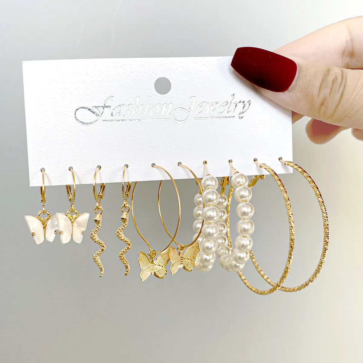 Vintage Style Letter Alloy Earrings