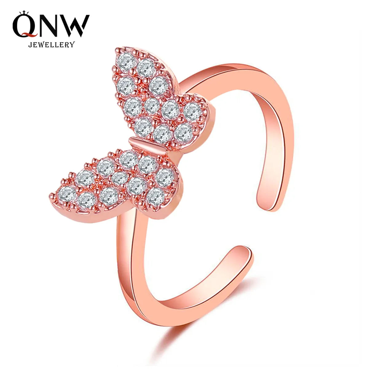 New Butterfly Ring Fashion People Simple Opening Adjustable Ring Wholesale Gooddiy