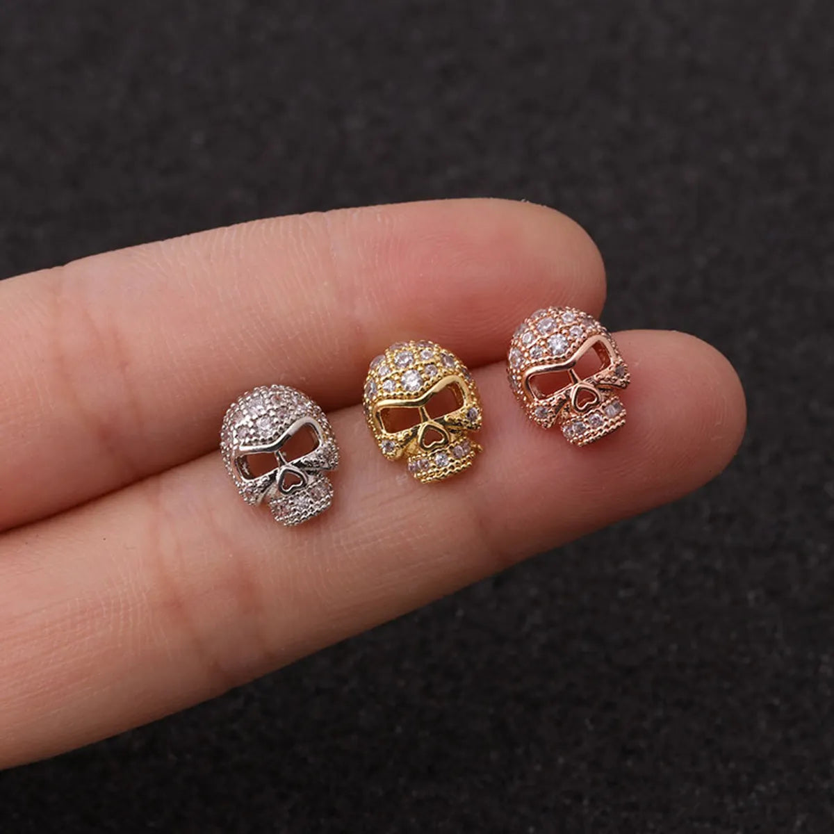 Ear Cartilage Rings & Studs Ethnic Style Cartoon Character 316 Stainless Steel  Copper Zircon