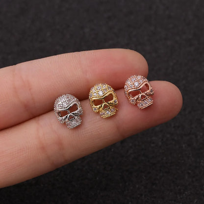 Ear Cartilage Rings & Studs Ethnic Style Cartoon Character 316 Stainless Steel  Copper Zircon