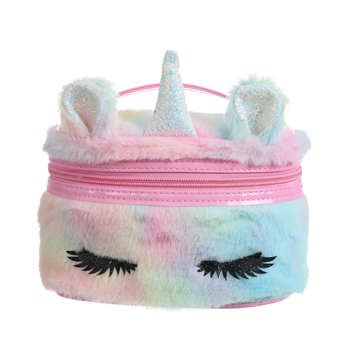 New Cartoon Plush Children'S Cute Storage  Embroidered Cosmetic Bag 17.9*12.8*12cm