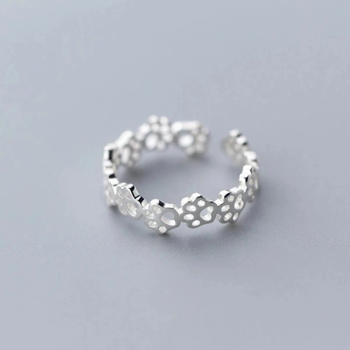 New Cat Paw Print Ring Cute Ring Creative Simple Fashion Hand Jewelry