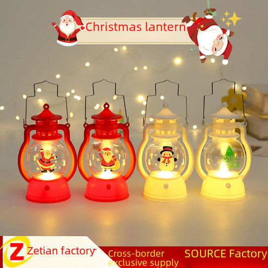 New Christmas Decorations Children'S Christmas Eve Kindergarten Gift Portable Night Light Window Decoration Pendant